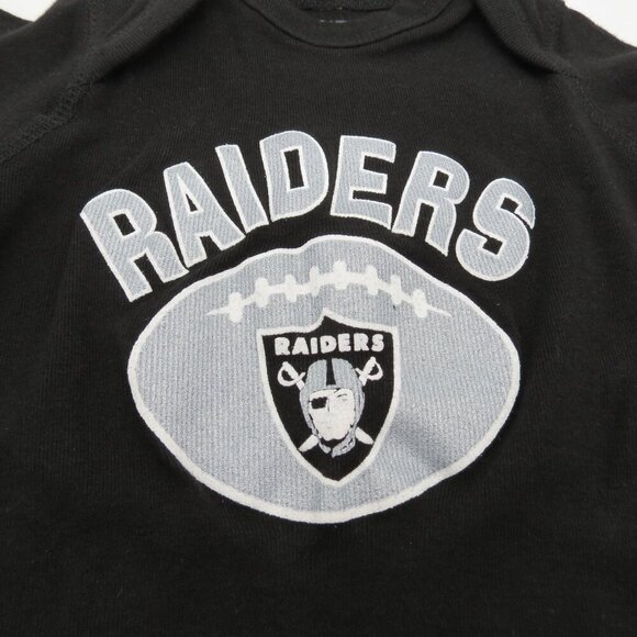 NFL Las Vegas Raiders Set of 2 Infant 0/3m Black Bodysuits One Piece Creeper - Picture 3 of 9